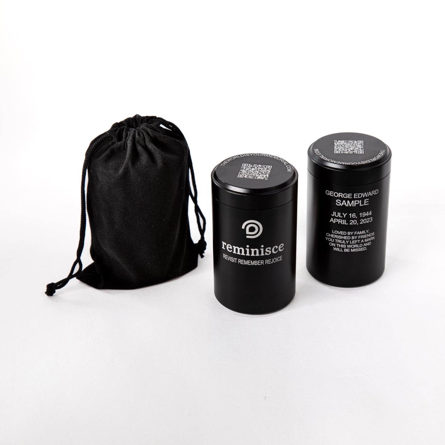 4 mini urns - Black